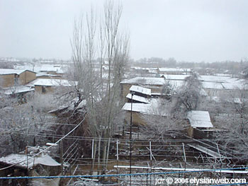 Snowfall in Tashkent on Dec. 18